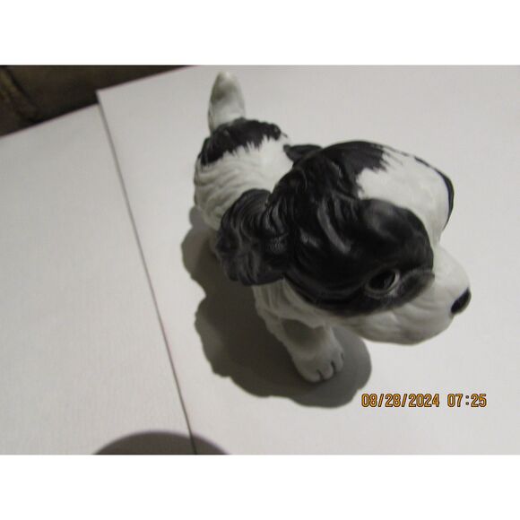 Homco sweet playful puppy dog SPRINGER SPANIEL white vintage Taiwan 3" figurine - Picture 7 of 9